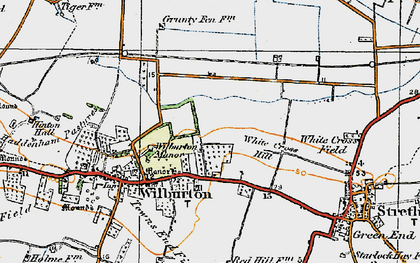 Old map of White Cross Hill in 1920