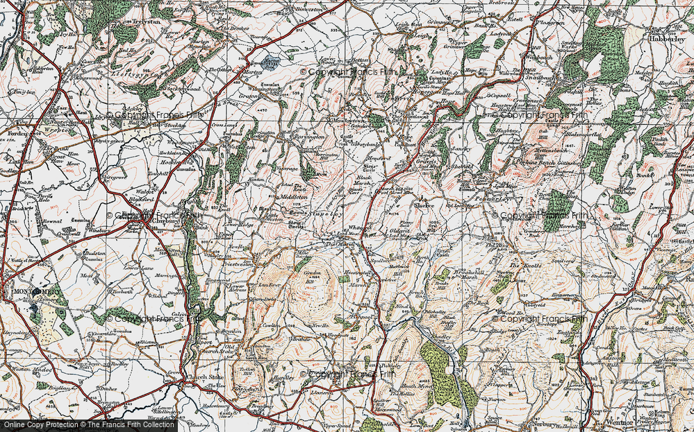 Old Map of White Grit, 1921 in 1921