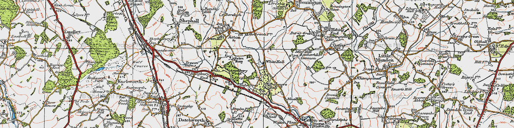 Old map of Leatherfield Common in 1920