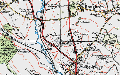 Old map of Boughton Grange in 1919