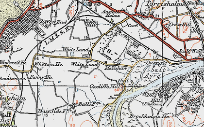 Old map of White Lund in 1924
