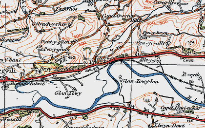 Old map of White Mill in 1923
