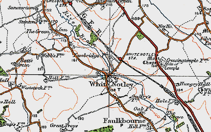 Old map of White Notley in 1921