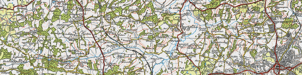 Old map of White Post in 1920