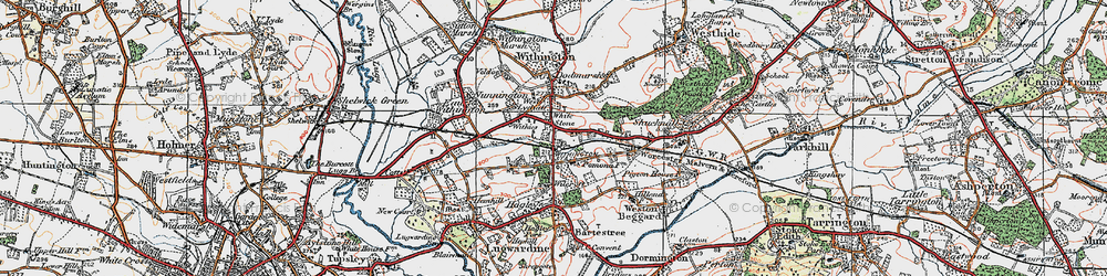 Old map of White Stone in 1920