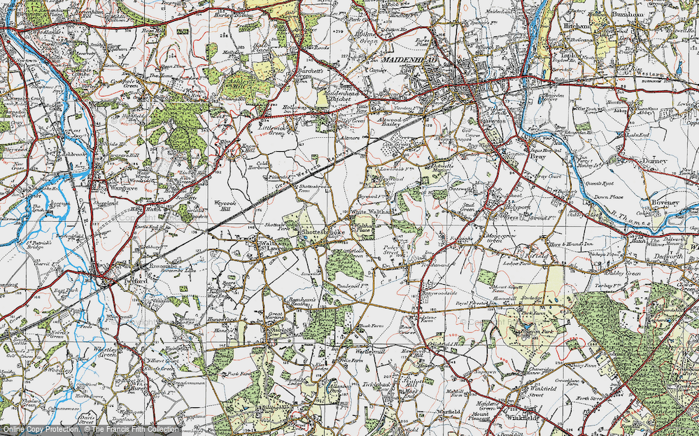 Old Map of White Waltham, 1919 in 1919