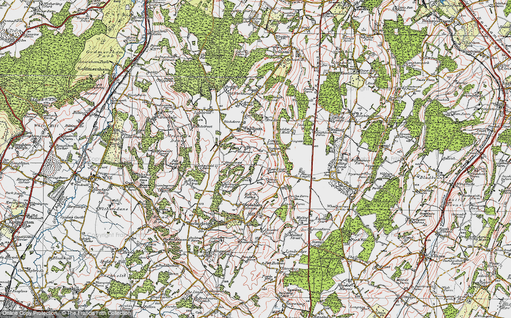 Old Map of Whiteacre, 1920 in 1920