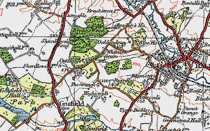 Old map of Bradley Cottage in 1921