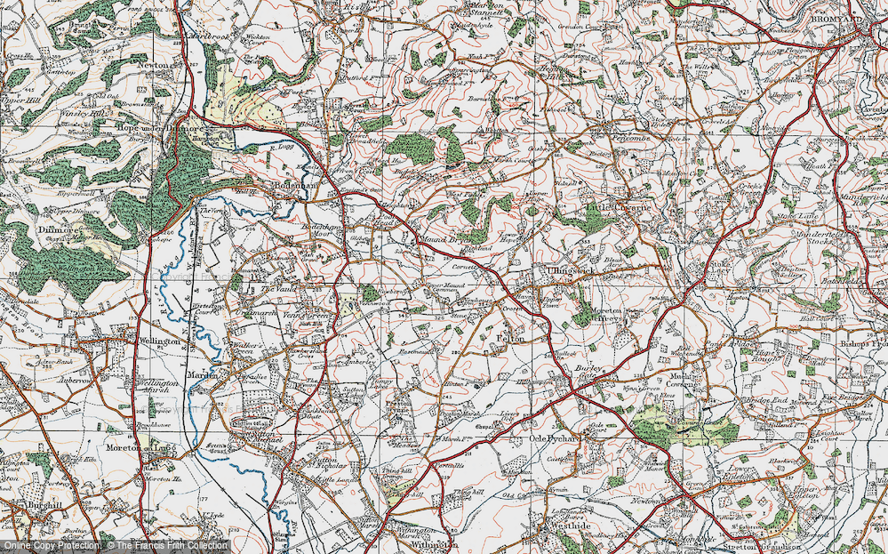 Old Map of Whitechurch Maund, 1920 in 1920