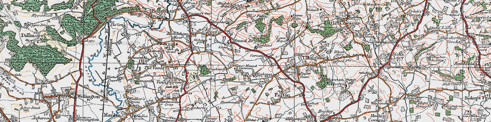 Old map of Whitechurch Maund in 1920