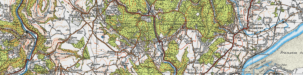 Old map of Whitecroft in 1919