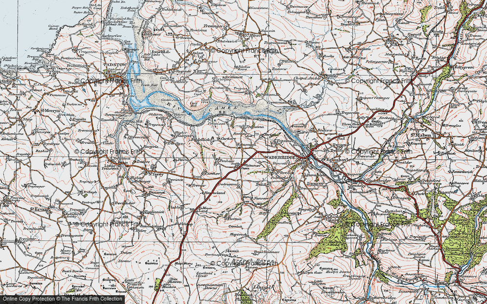 Old Map of Whitecross, 1919 in 1919