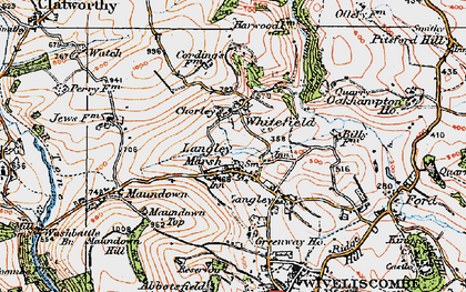 Old map of Whitefield in 1919