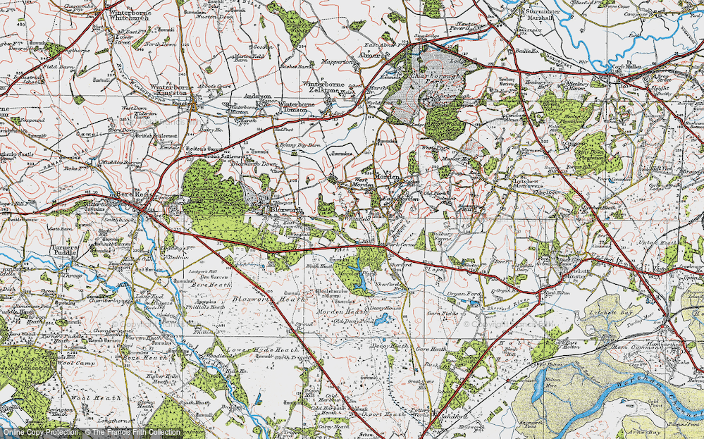 Old Map of Whitefield, 1919 in 1919