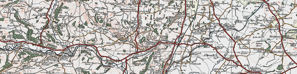 Old map of Whitehaven in 1921