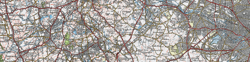 Old map of Whiteheath Gate in 1921