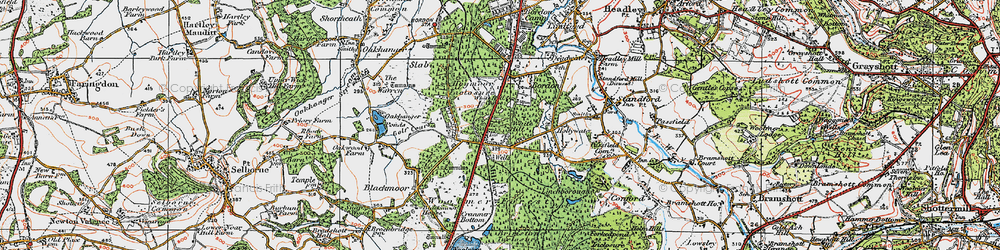 Old map of Whitehill in 1919