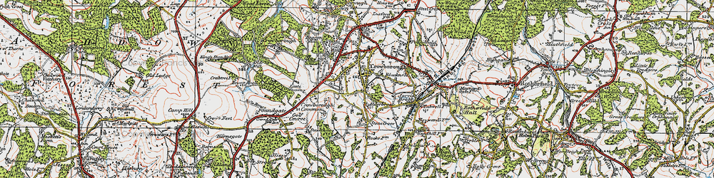 Old map of Whitehill in 1920