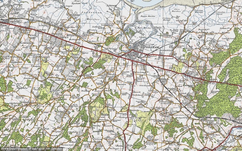 Old Map of Whitehill, 1921 in 1921