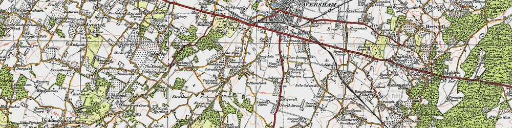 Old map of Whitehill in 1921
