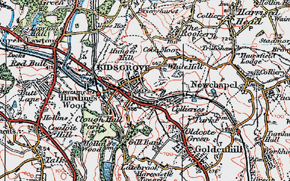 Old map of Whitehill in 1923