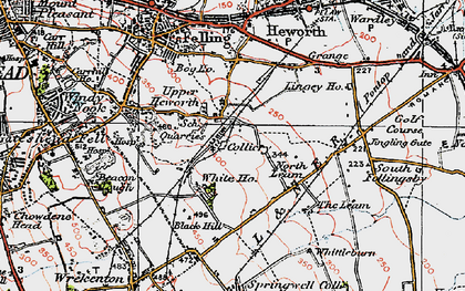 Old map of Whitehills in 1925