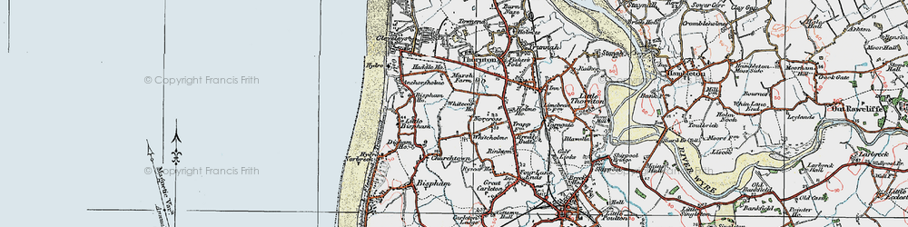 Old map of Whiteholme in 1924