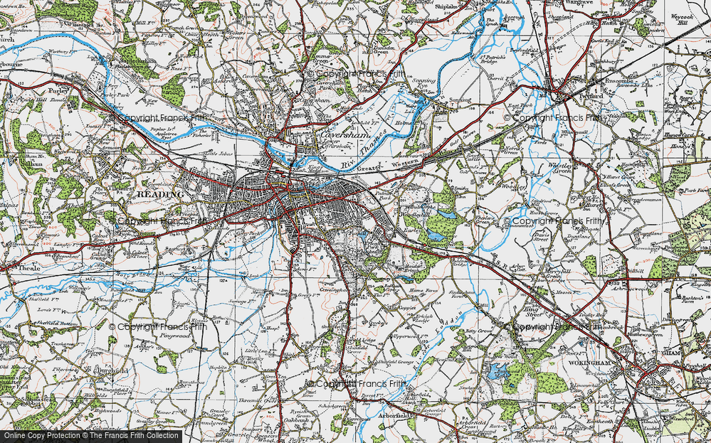 Old Map of Whiteknights, 1919 in 1919