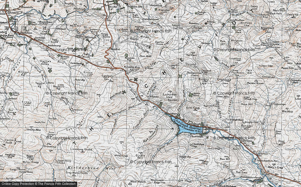 Old Map of Historic Map covering Arks Edge in 1926