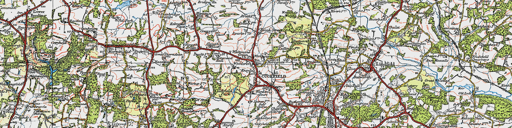 Old map of Whitemans Green in 1920