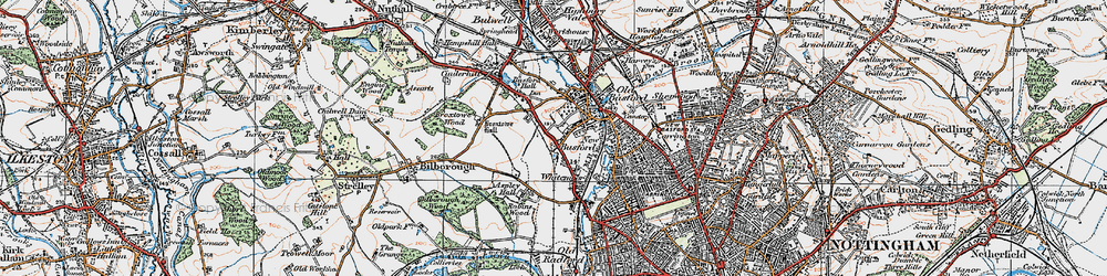 Old map of Whitemoor in 1921