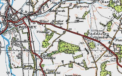 Old map of Whitenap in 1919