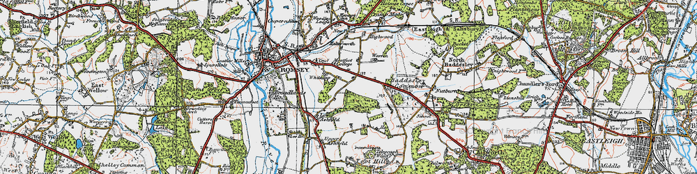 Old map of Whitenap in 1919