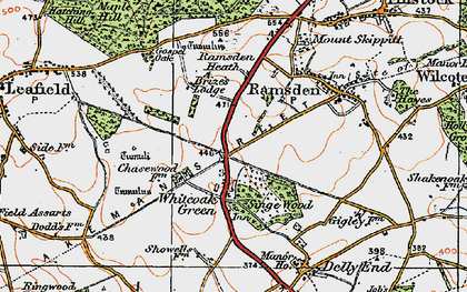 Old map of Whiteoak Green in 1919