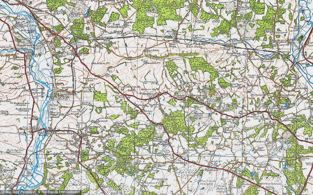 Old Map of Whiteparish, 1919 in 1919