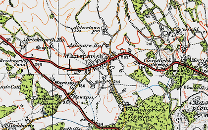 Old map of Whiteparish in 1919