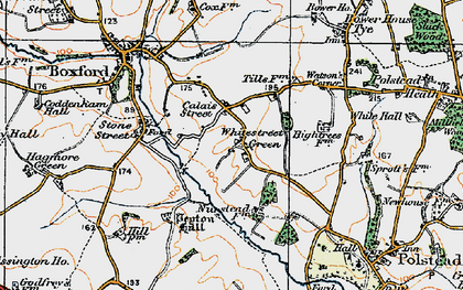 Old map of Whitestreet Green in 1921
