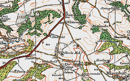 Old map of Whiteway in 1919