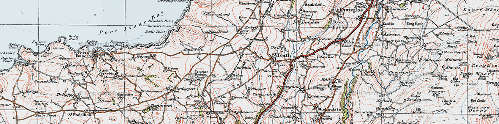 Old map of Whitewell in 1919