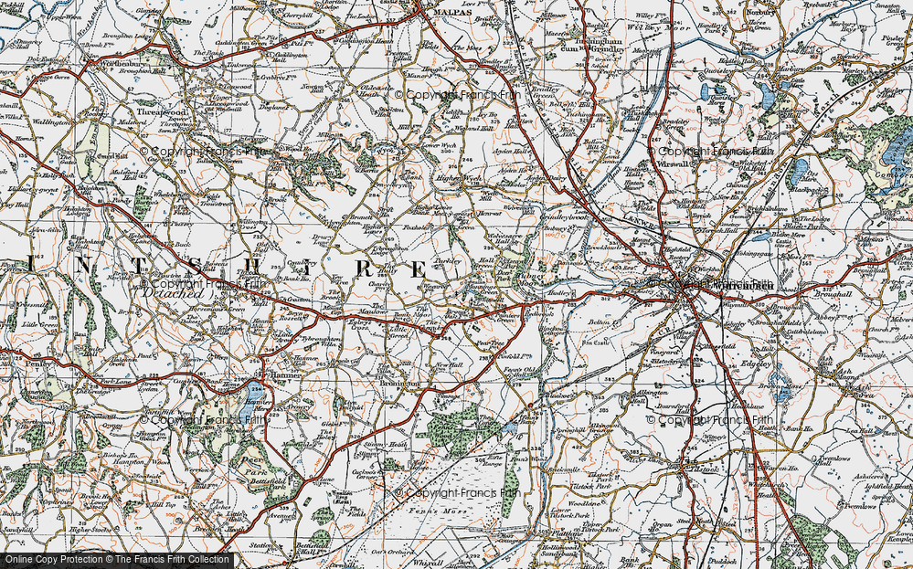 Old Map of Whitewell, 1921 in 1921