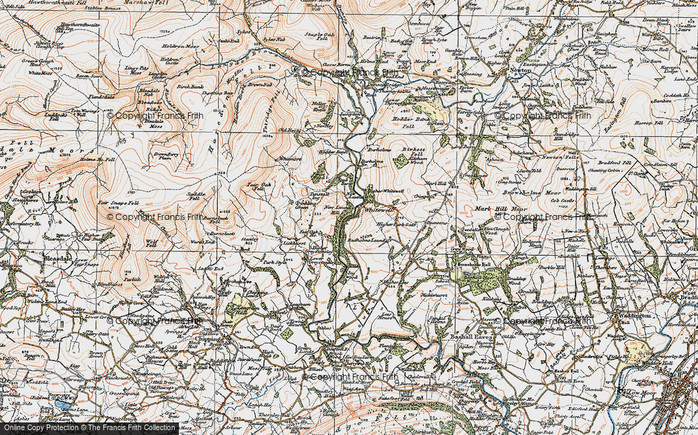 Old Map of Historic Map covering Burholme Br in 1924
