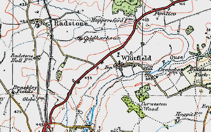 Old map of Whitfield in 1919