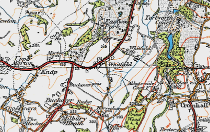Old map of Whitfield in 1919
