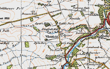 Old map of Agarshill Fell in 1925