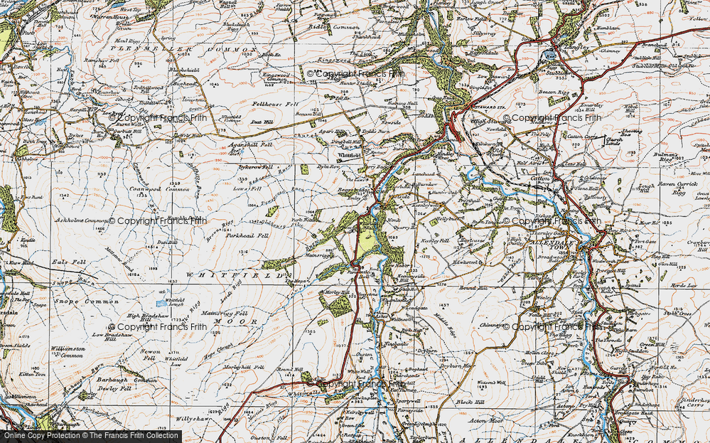 Old Map of Whitfield Hall, 1925 in 1925