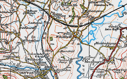 Old map of Whitford in 1919