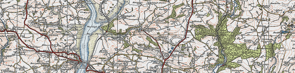 Old map of Whitleigh in 1919