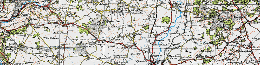 Old map of Whitley in 1919