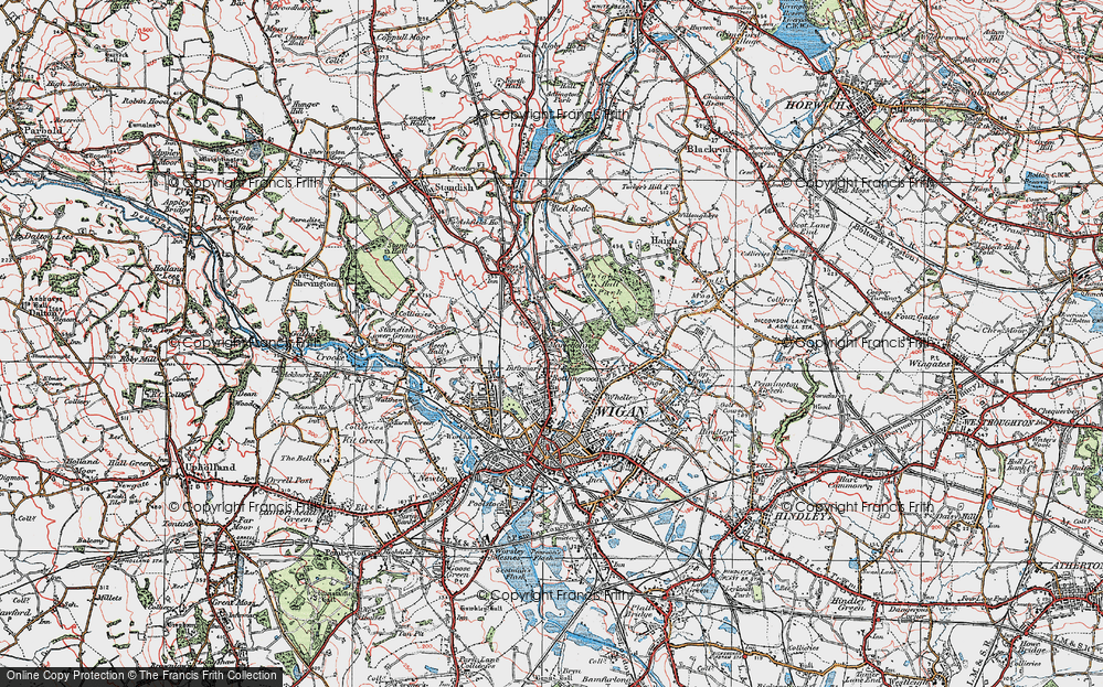 Old Map of Whitley, 1924 in 1924