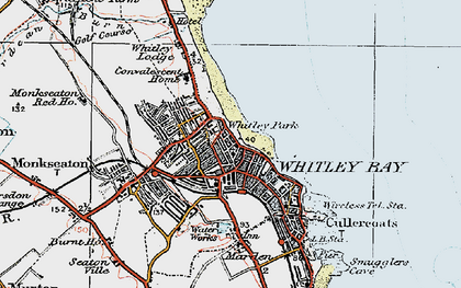 Old map of Whitley Bay in 1925